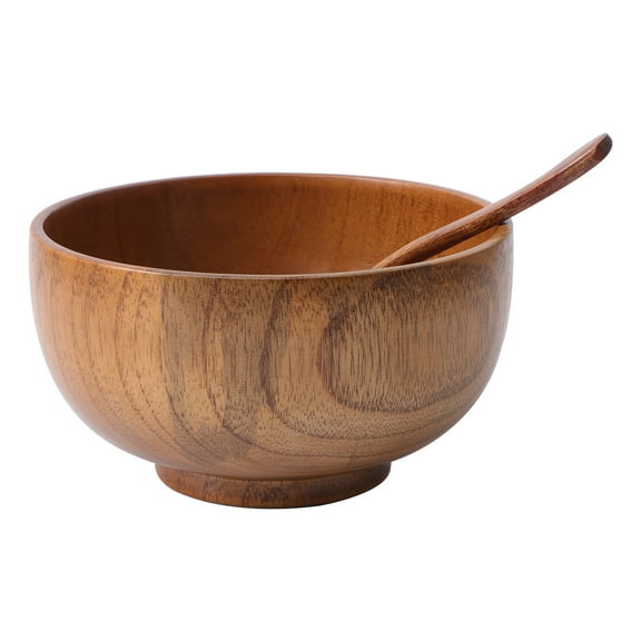 HOMEMAXS  2 Pcs Fruit Salad Container Wood Rice Bowl Serving Dinnerware Small