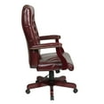 thumbnail image 2 of Jamestown Oxblood Red Vinyl Traditional Executive Chair with Padded Arms, 2 of 3