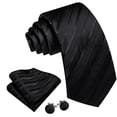 thumbnail image 2 of Set de Corbata Barry.Wang Clásica de Rayas en Seda 150 cm, 2 of 5