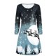thumbnail image 1 of Vestido holgado de manga larga con cuello redondo y estampado navideño informal para mujer de otoño e invierno Fridja nbo1517, 1 of 3