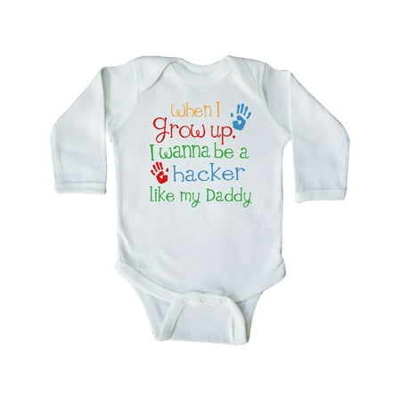 

Inktastic Hacker like Daddy Gift Baby Boy or Baby Girl Long Sleeve Bodysuit