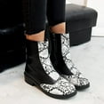thumbnail image 5 of Tejiojio Fall Women's Short Tube Plus Size Fashionable Snake Print Side Zipper Ankle Boots, 5 of 9