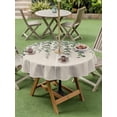 thumbnail image 3 of Outdoor Tablecloth with Umbrella Hole and Zipper, Green Eucalyptus Leaves Round Table Cloth 60 Inch Waterproof Tablecloth, Summer Botanical Weeping Rustic Picnic Table Cover for Patio Camping, 3 of 7