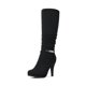 thumbnail image 1 of Bota DREAM PAIRS SARAH Negra con Tacón de Plataforma y Altura hasta la Rodilla Talle 7.5, 1 of 7