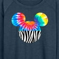 thumbnail image 3 of Mickey & Friends - Tie Dye Zebra Fill Mickey - Women's Lightweight French Terry Long Sleeve Shirt, 3 of 5
