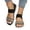 Black, variant on Tbopshirt Womens Wedge Sandals Summer Plus Size Bohemian Ethnic Style Open Toe Trendy Solid Color Casual Beach Vacation Soft-Sole Strappy Sandals Comfort
