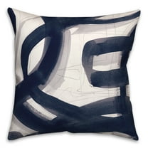 Creative Products Blue Abstract Brushstrokes 18x18 Indoor / Outdoor Pillow