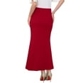 thumbnail image 3 of INSPIRE CHIC Women's Fishtail Skirt High Waist Formal Cocktail Evening Bodycon Long Maxi Mermaid Skirts S Red, 3 of 6
