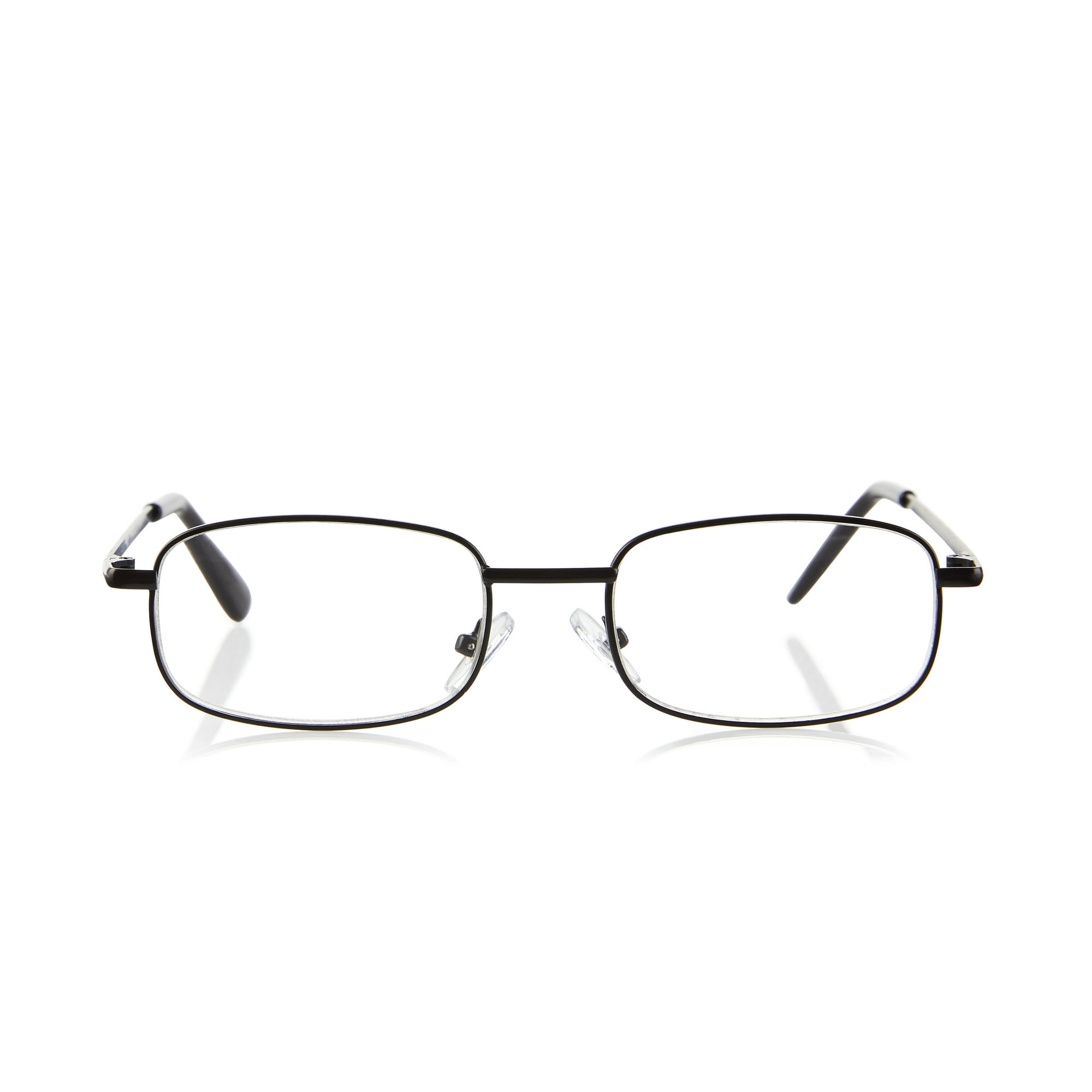 Equate Unisex Council Rectangular Reading Glasses, Dark Gunmetal/Light Gunmetal/Black, +1.25, 3 Pack
