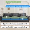 thumbnail image 5 of IPKIG Sectional Sofa Comfy Cloud Couch for Living Room with Pillows, Modern Chenille Sofa Sleeper Deep Couches with Ottoman (Grey, 3-Seat-Style2), 5 of 8