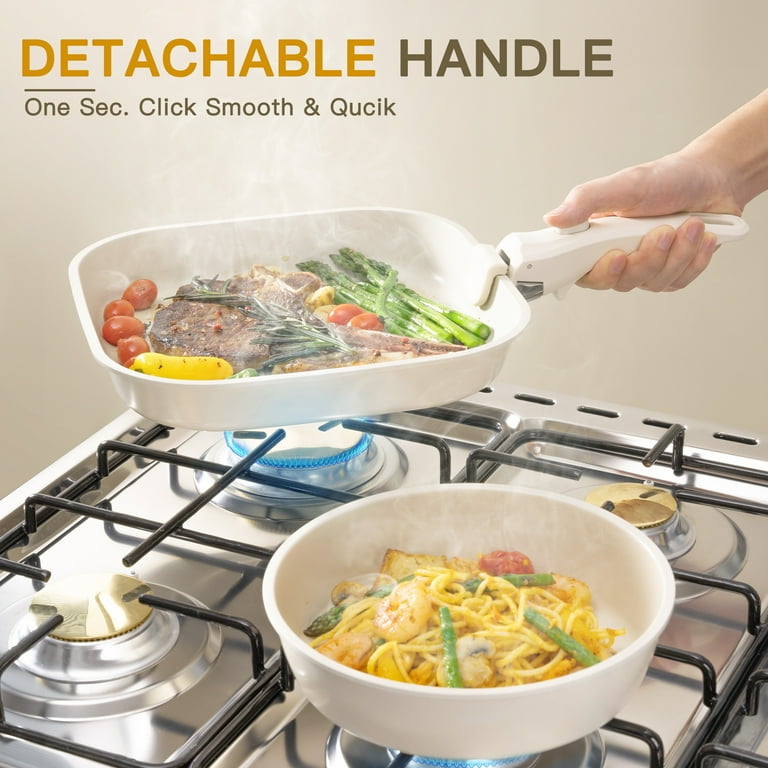 Astercook 22-Piece Nonstick Cookware Set with Detachable Handles photo 4