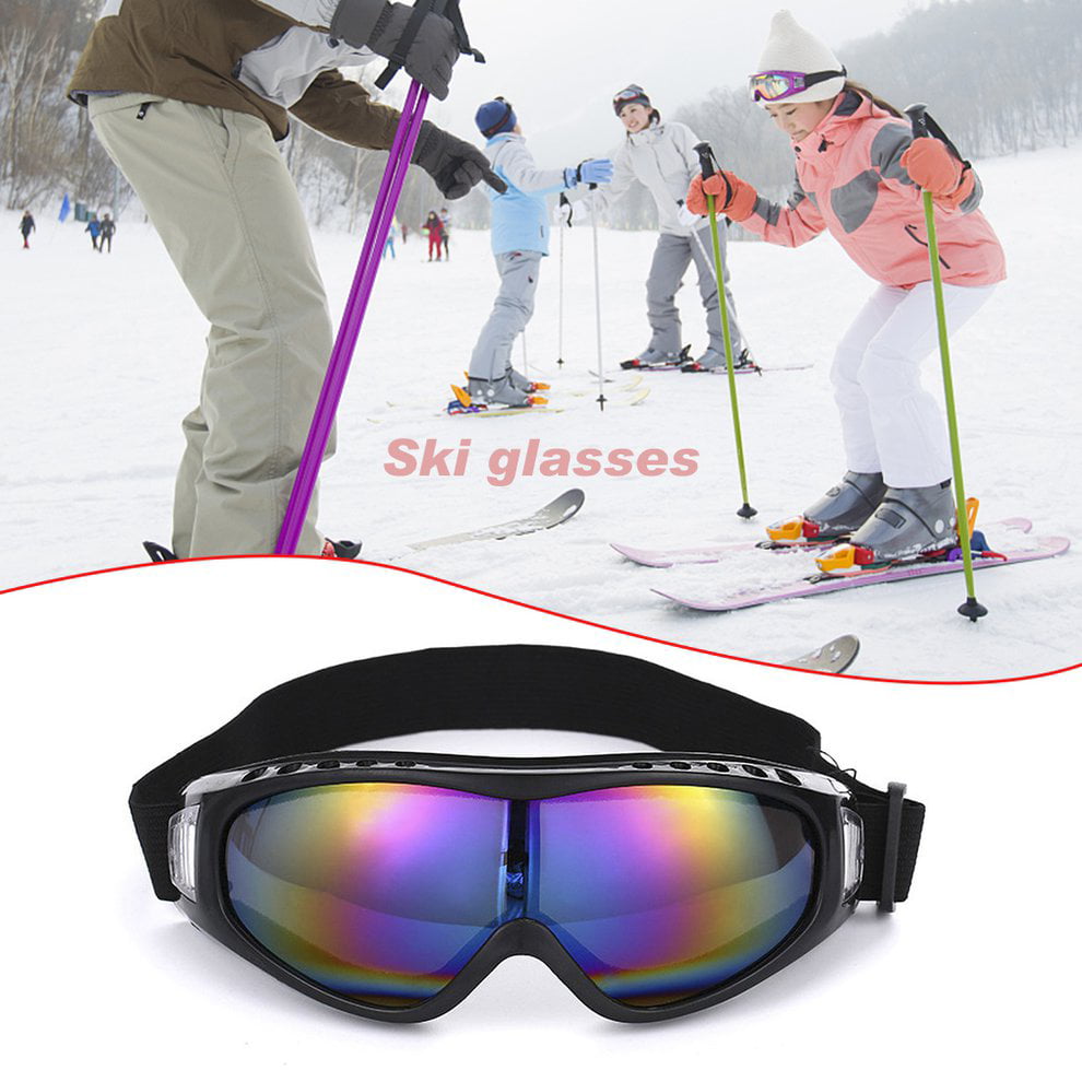 CloverUS Outdoor Motorcycle Ski Goggles Snowboard Men Women Anti-Fog Skiing Glasses 