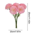 thumbnail image 3 of Artificial Carnation Bouquet, Silk Fake Flower Bouquet for Wedding Centerpiece, 11 Inch Tall Floral Arrangement - Home Decor Photo Prop, No Maintenance, Includes Ribbon(Pink), 3 of 6