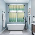 thumbnail image 4 of Teal Blue Gradient Ocean Kitchen Curtains Valances and Tiers Set of 3 Gradient Glowing Horizon Sky Scenery Retro Tier Curtains and Valance with Rod Pocket for Small Windows, 27.5"x24", 4 of 9