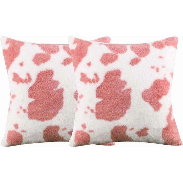 UBIUO Cows Print Throw Pillow Covers 18x18, 3pcs Throw Pillow Cases Cushion for Sofa Couch Car Living Room Decor, Comfortable Cozy Farmhouse Animal Pl