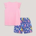 thumbnail image 6 of mgoYE Toddler Girls Clothes Toddler Girl Causal Outfits Summer Short Sets Cartoon Cotton Top and Shorts Clothing Set|Pink 4-5 Years, 6 of 7