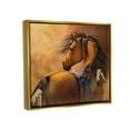 thumbnail image 4 of Stupell Industries Kiowa Gold Horse Animals & Insects Painting Gold Floater Framed Canvas Art Print Wall Art, 21 x 17, 4 of 10