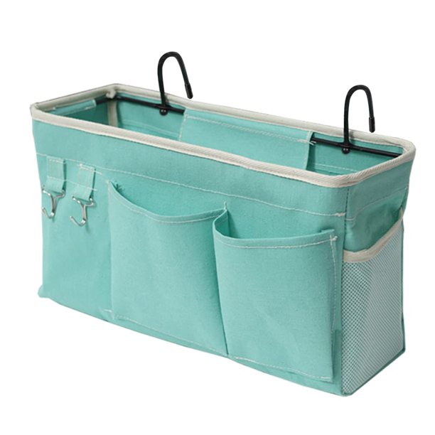 Organizador colgante para literas y camas de hospital, rieles de cama para dormitorios, se pueden colocar anteojos (verde)