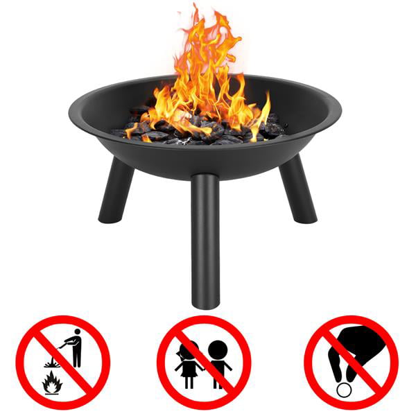Iron Fire Pit Bowl Outdoor Patio, Round Iron Fire Pit