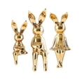 thumbnail image 3 of 3 uds estatuas de la familia de conejos figuritas figura de Animal escultura de para inauguración de la casa salpicadero de coche estanterías Dorado BLESIY Estatuilla Escultura, 3 of 8