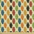 thumbnail image 1 of Owls Fabric by the Yard Upholstery, Retro Styled Colorful Animal Silhouettes with Grunge Display Halloween Inspirations, Decorative Fabric for DIY and Home Accents, 5 Yards, Multicolor by Ambesonne, 1 of 4