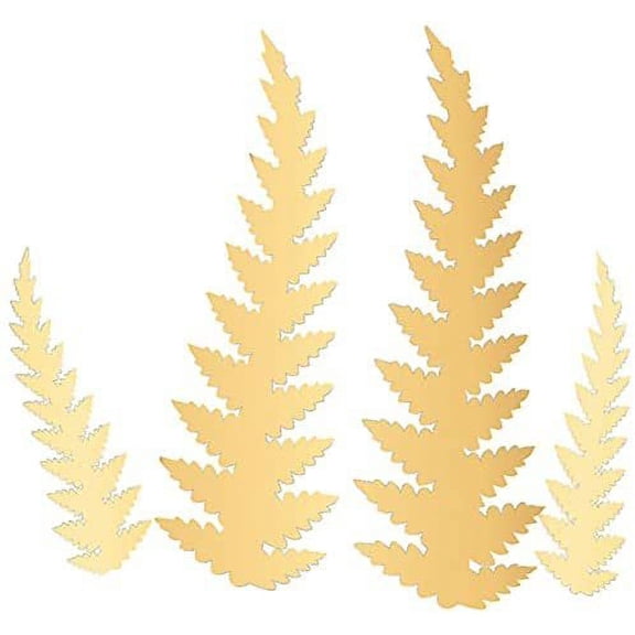 Crystal Candy Wafer Paper Garden Ferns, Ruffled Gold