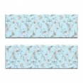 thumbnail image 2 of Bird Bench Cushion Set of 2, Composition of Flowers and Hummingbirds in Vintage Design Nature Scene, Standard Size Foam Pad and Decorative Cover, Pale Blue and Grey Yellow, by Ambesonne, 2 of 4