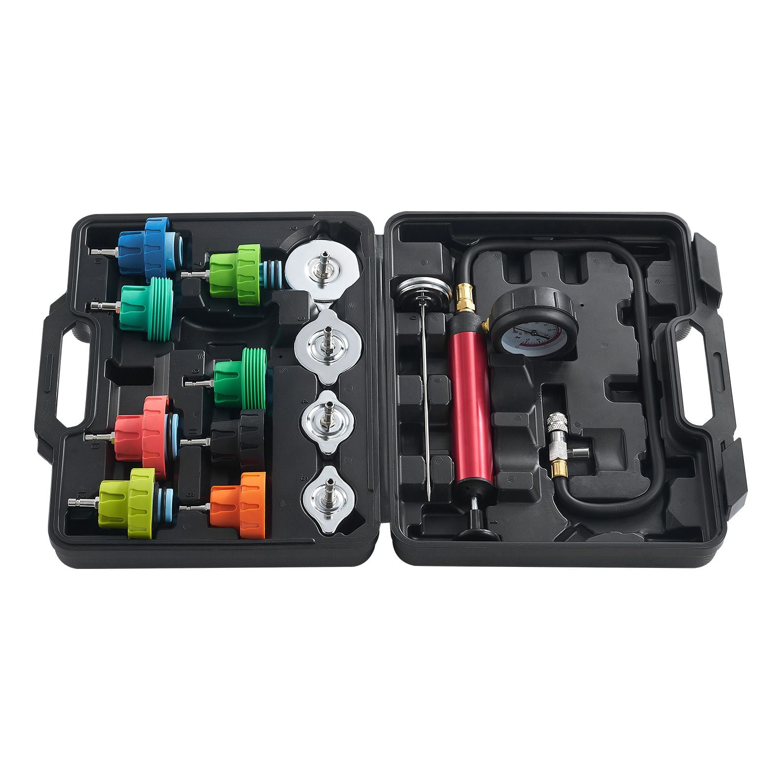 14 Pcs Universal Radiator Coolant Pressure Tester Kit Manual Pump Color ...