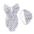thumbnail image 3 of Baby Girl Swimsuit Cute One Piece Bathing Suit with Sun Protection Ruffles Swimwear (9M-6T), 3 of 3