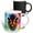 Multicolor, variant on 3drose, Cool Bison Head Portrait, Colorful Background. Family-friendly Gift, 11oz Magic Transforming Mug