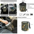 thumbnail image 4 of Jeiento Deer Camo Hunting 12 PCS Car Seat Covers for Front Seats with Steering Wheel Cover Seat Belt Covers Armrest Pad Trash Bin Hanging Phone Pocket Rear View Mirror Cover Coaster Keychain Green, 4 of 7
