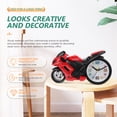 thumbnail image 2 of Motorbike Clock Ornament Lifelike Small Motorbike Model Simulated Motorcycle Model Desk Clock, 2 of 8