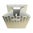 thumbnail image 2 of Contemporary Home Living Gold Polyester Cube Storage Bin with Honeycomb Design 13", 2 of 2