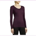 thumbnail image 2 of Weatherproof 32 Degree HEAT - Women's Base Layer Long Sleeve Shirt (Heather Burgundy, Medium), 2 of 2