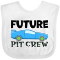 thumbnail image 3 of Inktastic Future Pit Crew Blue Race Car Boys or Girls Baby Bib, 3 of 4