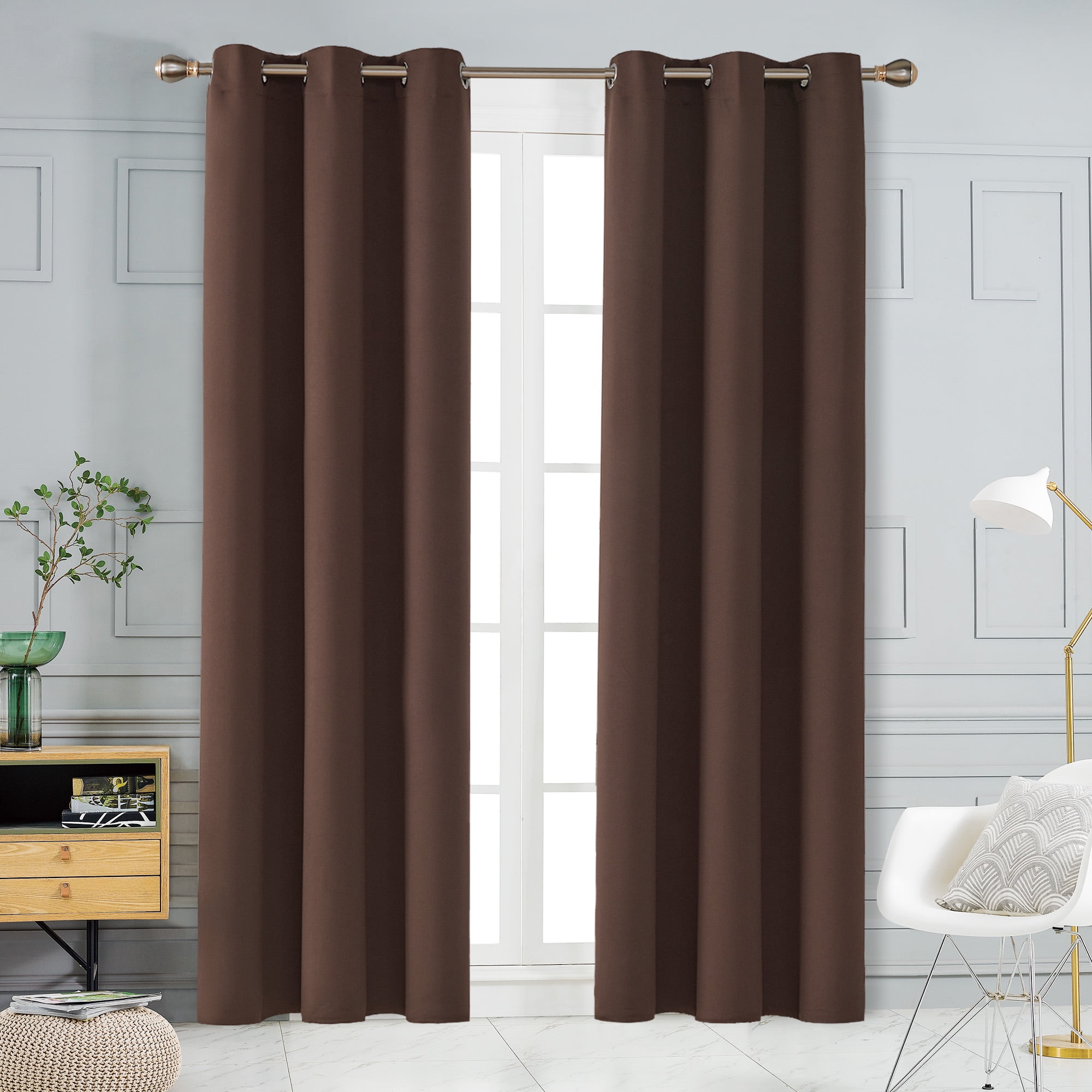 Deconovo Thermal Insulted Blackout Bedroom Curtains Room Darkening