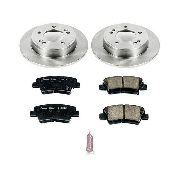 Rear Brake Pad and Rotor Kit - Compatible with 2014 - 2023 Kia Forte - Power Stop
