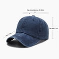 thumbnail image 2 of Gorra de béisbol con visera solar para mujer, de mezclilla lavada en la calle, de color sólido, personalizada, para hombre, 3 piezas, 2 of 6
