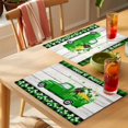 thumbnail image 4 of St. Patrick's Day Placemats Set&nbsp;of 1 Watercolor Green Hat Dog Lucky Shamrocks on Truck Wood Grain Heat Insulation Washable Place Mats, Non-Slip Table Mats for Dining Table Kitchen,13x19 Inch, 4 of 9