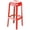 Glossy Red, variant on Compamia Fox 30" Polycarbonate Patio Bar Stool in Clear Transparent