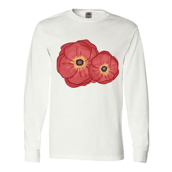 Inktastic Red Poppy Flowers Long Sleeve T-Shirt