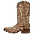 thumbnail image 4 of Corral Boots Womens Glitter Tooled Inlay Square Toe Cowboy  Tall Boots, 4 of 5
