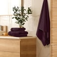 thumbnail image 3 of MALLONI HOME Ultra Soft 3 Pack Cotton Towel Set, Contains a Bath Towel 28x55 inch, a Hand Towel 16x24 inch & a Wash Coth 12x12 inch, Ideal Everyday use, Compact & Lightweight - Burgundy, 3 of 6