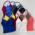 thumbnail image 2 of Conjunto de gimnasio de impacto para mujer, camisetas sin mangas con espalda descubierta, pantalones cortos sin costuras de cintura alta, ropa deportiva, conjuntos de entrenamiento, 2 of 5