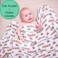 thumbnail image 5 of LollyBanks Muslin Swaddle Blankets, 100% Cotton Baby Blanket for Boys and Girls, Soft and Lightweight 47 x 47 Inches Infant Swaddle, Gentle Newborn Blankets, Baby Essentials (Animal Train Print), 5 of 7