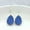 Blue, variant on Faux Druzy Teardrop Earrings in Silver Tone for Women Dainty Fashion Jewelry