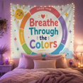 thumbnail image 2 of Colorful Rainbow Ring on White Background Whimsical Illustration for Meditation Enthusiasts Cheerful Art Decor Birthday Gift Tapestry Wall Hanging for Bedroom and Living Room, 2 of 7
