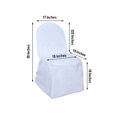 thumbnail image 3 of Efavormart 5 PCS White Polyester Banquet Chair Covers, Reusable or Disposable Stain Resistant Chair Covers, 3 of 11