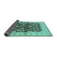 thumbnail image 2 of Ahgly Company Indoor Rectangle Oriental Turquoise Blue Industrial Area Rugs, 8' x 10', 2 of 4