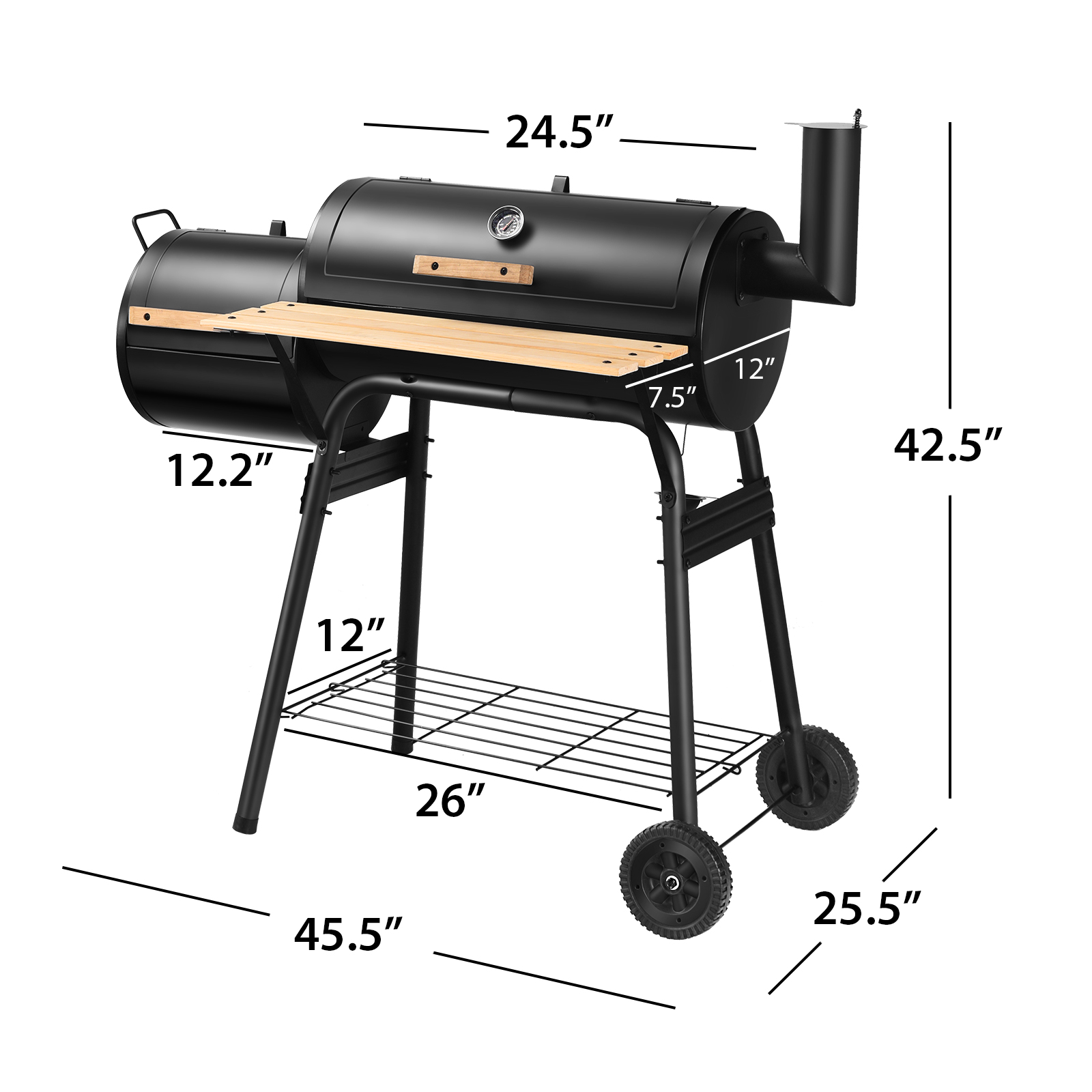 Topbuy BBQ Grill Charcoal Barbecue Meat Smoker Backyard Camping - image 2 of 10